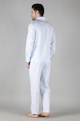 Men's Powder Blue Pyjama Set