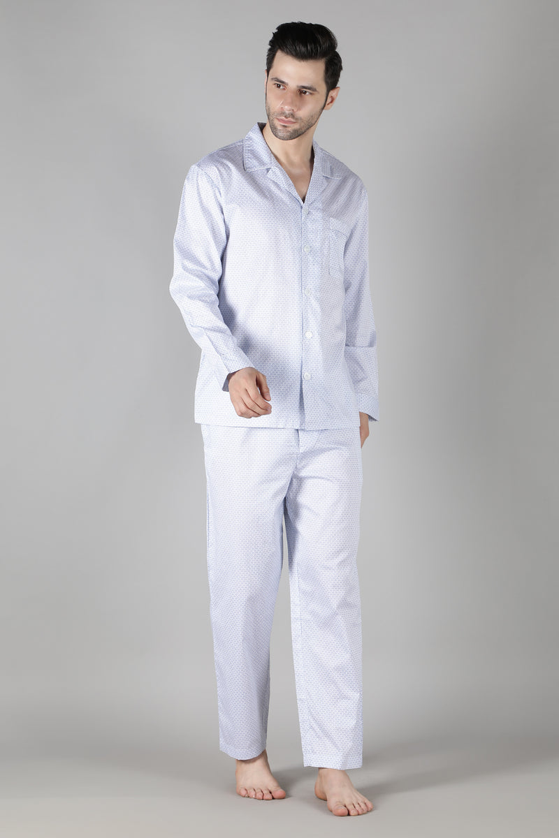 Men's Blue Shell Pyjama Set