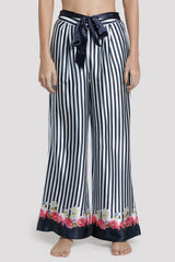 Scented Stripe Tie-Up Robe & Pyjama Set