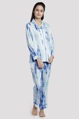 Blue/White Tie-Dye Pj Set