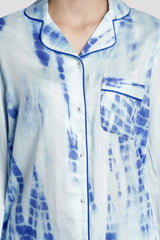 Blue/White Tie-Dye Pj Set
