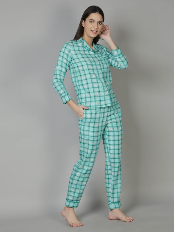 Green Checkered Pyjama Set