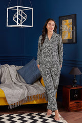 Zebra Satin Pyjama Set