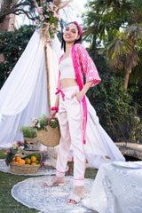 Pink Heart Tie-Up Robe
