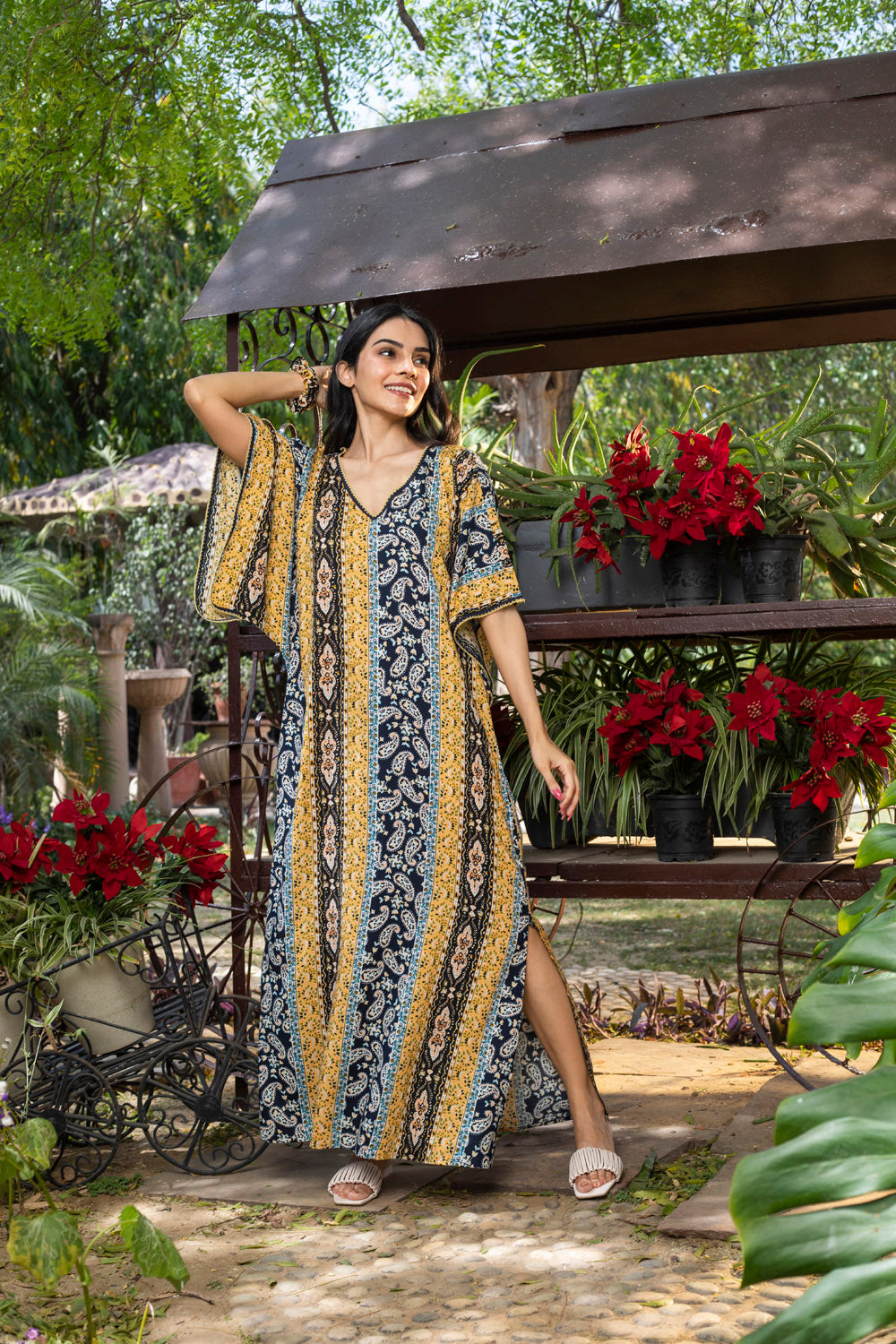 Blue/Yellow Paisley Kaftan