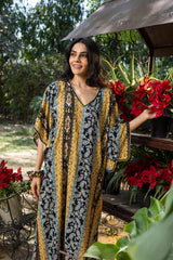 Blue/Yellow Paisley Kaftan