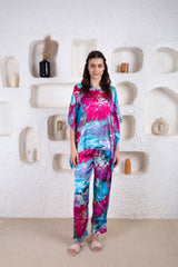 Vivid Whisk Kaftan Style Pyjama Set