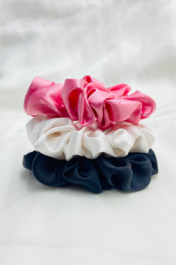 Satin Scrunchies - Pack of 6